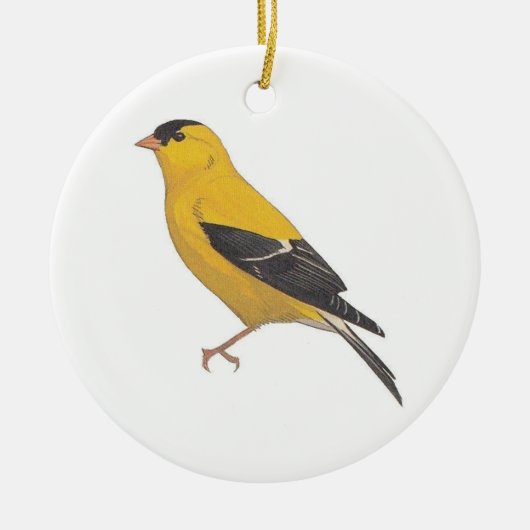 Gold Finch Keramik Ornament (Vorne)