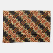 Gold Fire Frills Batik Kitchen Tee Tuch (Horizontal)