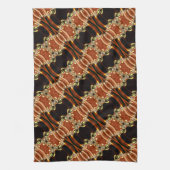 Gold Fire Frills Batik Kitchen Tee Tuch (Vertikal)