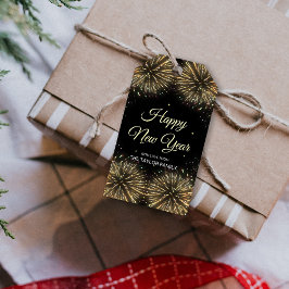 Gold Fireworks 2024 Frohes neues Jahr Geschenkanhänger