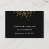 Gold Fireworks Visitenkarte (Rückseite)