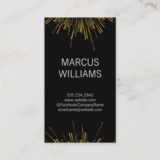 Gold Fireworks Visitenkarte (Vorderseite)