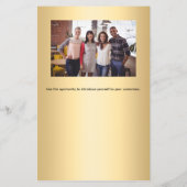 Gold-Firmenlogo Foto qr-Code Flyer (Hinten)