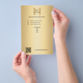 Gold-Firmenlogo Foto qr-Code Flyer (Handgriff)