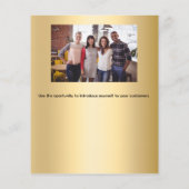 Gold-Firmenlogo Foto qr-Code Flyer (Hinten)