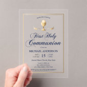 Gold First Communion Elegante Einladung (Insitu (Handheld))