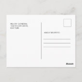 Gold First Communion Foto Einladung Postkarte (Rückseite)