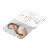 Gold First Heilige Kommunion Foto Vielen Dank Magnet (Linke Seite)