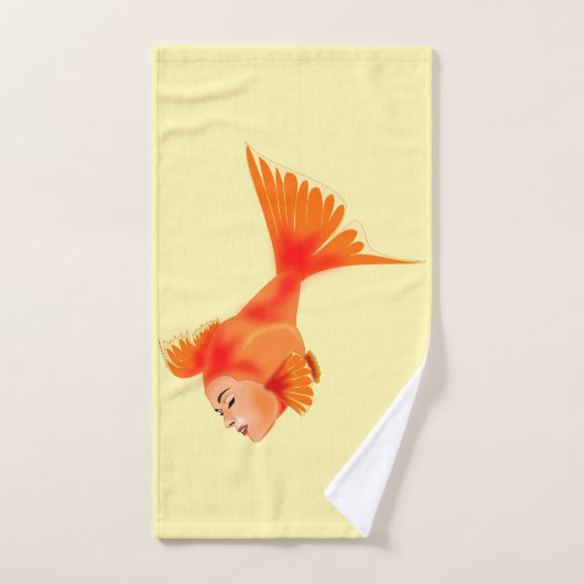 Gold Fish Girl Bath Handtücher (Handtuch)