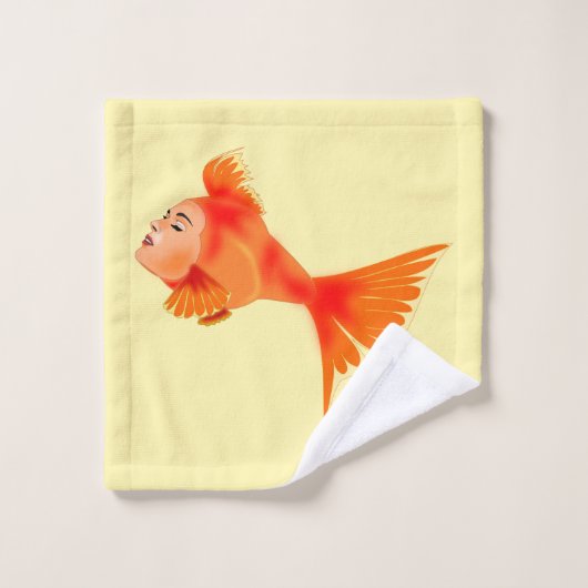 Gold Fish Girl Bath Handtücher (Waschlappen)