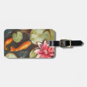 Gold Fish Koi Pond Water Lilies Gepäckanhänger (Vorderseite horizontal)