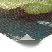 Gold Fish Koi Pond Water Lilies Poster (Ecke)