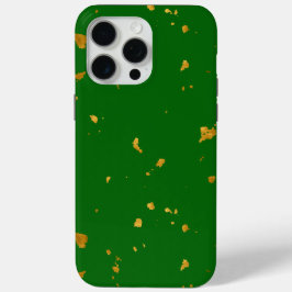 Gold Flakes auf Smarald Green iPhone 16 Hülle