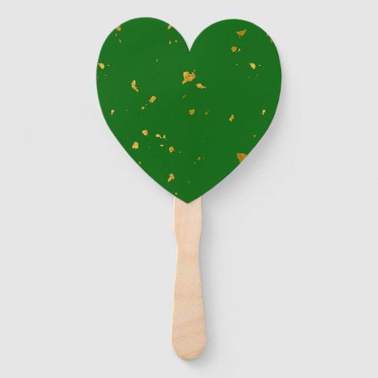 Gold Flakes auf Smarald Green Fächer (Vorderseite)