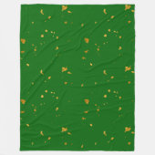 Gold Flakes auf Smarald Green Fleecedecke (Vorderseite)