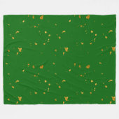 Gold Flakes auf Smarald Green Fleecedecke (Vorderseite (Horizontal))