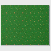 Gold Flakes auf Smarald Green Geschenkpapier (Flach)