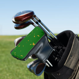 Gold Flakes auf Smarald Green Golf Headcover