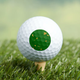Gold Flakes auf Smarald Green Golfball