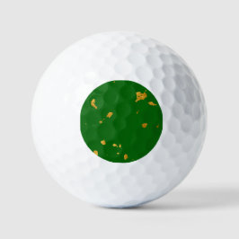 Gold Flakes auf Smarald Green Golfball