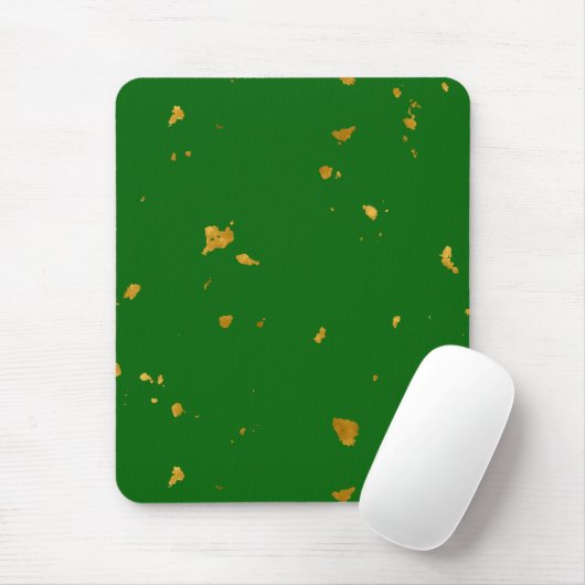 Gold Flakes auf Smarald Green Mousepad (Mit Mouse)