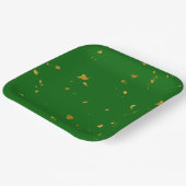 Gold Flakes auf Smarald Green Pappteller (Gewinkelt)