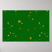 Gold Flakes auf Smarald Green Poster (Vorne)