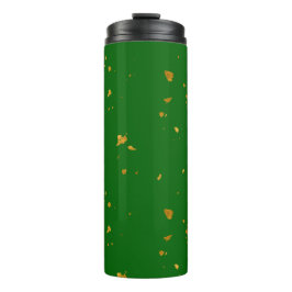 Gold Flakes auf Smarald Green Thermosbecher