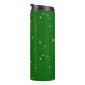 Gold Flakes auf Smarald Green Thermosbecher (Nach rechts gedreht)