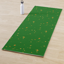 Gold Flakes auf Smarald Green Yogamatte