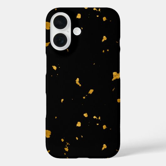 Gold Flakes Black Case-Mate iPhone Hülle (Rückseite)