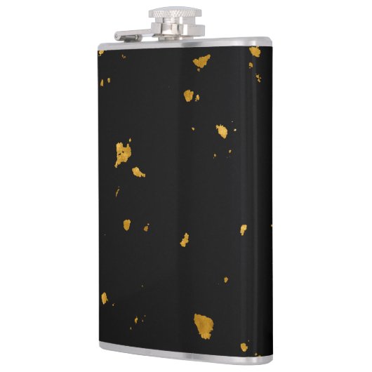 Gold Flakes Black Flachmann (Links)