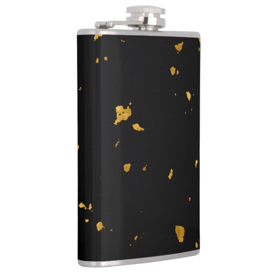 Gold Flakes Black Flachmann (Rechts)