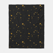 Gold Flakes Black Fleecedecke (Vorderseite)