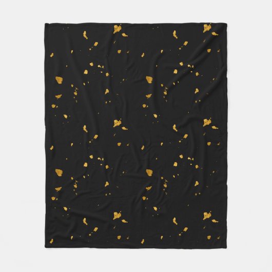 Gold Flakes Black Fleecedecke (Vorderseite)