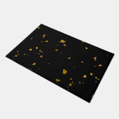 Gold Flakes Black Fußmatte (Schrägansicht)