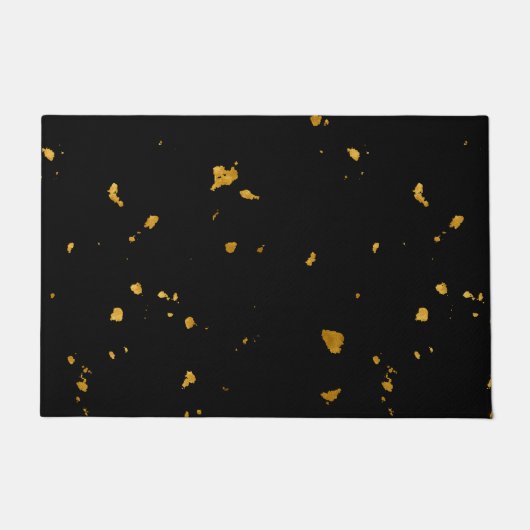 Gold Flakes Black Fußmatte (Vorderseite)