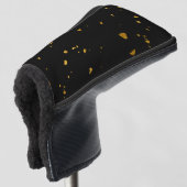 Gold Flakes Black Golf Headcover (3/4 Vorderseite)