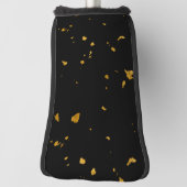 Gold Flakes Black Golf Headcover (Rotieren 90)