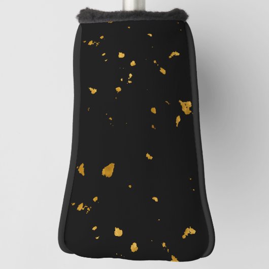 Gold Flakes Black Golf Headcover (Rotieren 90)