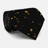 Gold Flakes Black Krawatte (Gerollt)