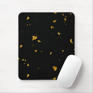 Gold Flakes Black Mousepad