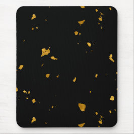Gold Flakes Black Mousepad
