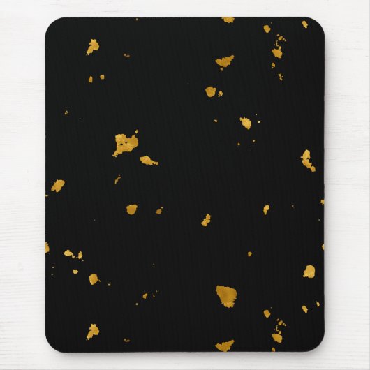 Gold Flakes Black Mousepad (Vorne)