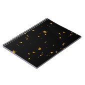 Gold Flakes Black Notizblock (Linke Seite)