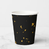 Gold Flakes Black Pappbecher (Rückseite)