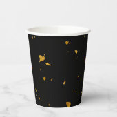 Gold Flakes Black Pappbecher (Links)
