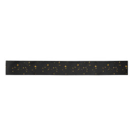 Gold Flakes Black Satinband