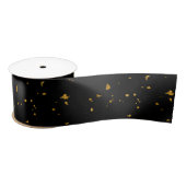 Gold Flakes Black Satinband (Spule)