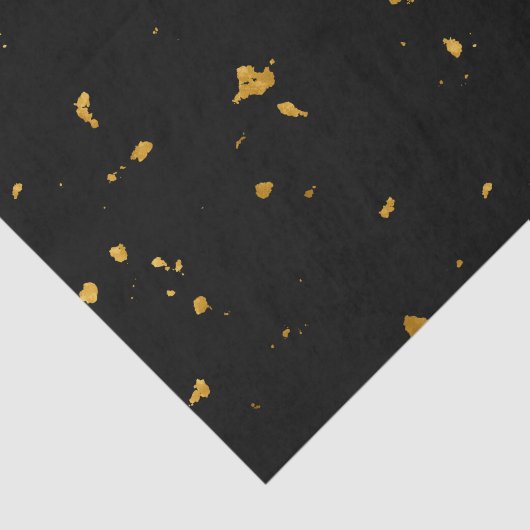 Gold Flakes Black Seidenpapier (Ausschnitt)